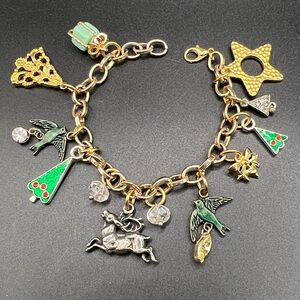 Vintage Gold-Tone Charm Bracelet
